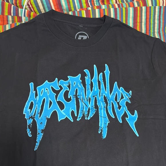 Blue green pink available Observance Graffiti T-double sided Size XL - NWT - Picture 1 of 12